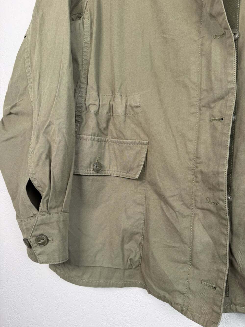 Rag And Bone Mazie Cotton-gabardine Jacket Size Large Olive Green Utility Coat - Picture 6 of 16